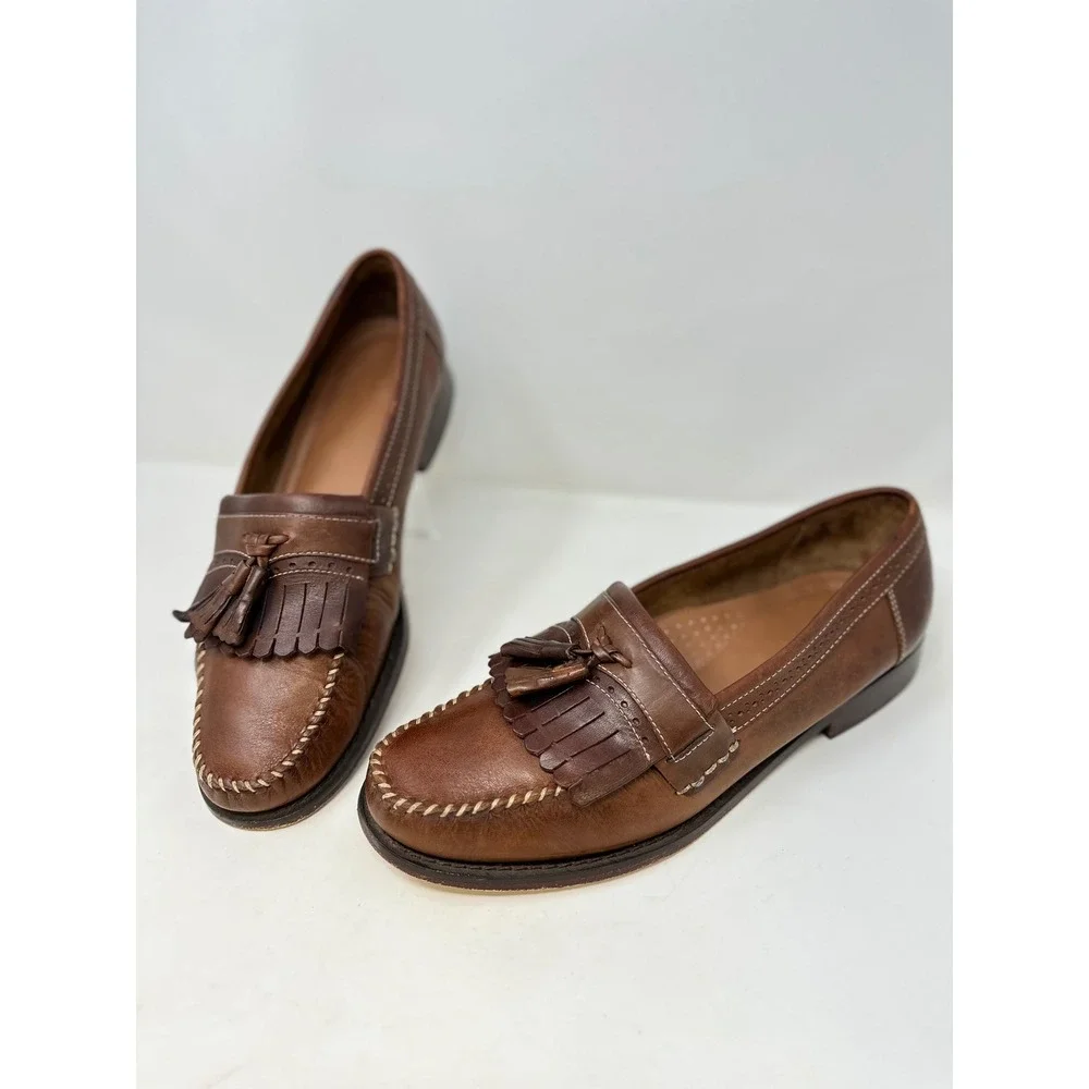 G.H. Bass Jeremy Weejuns Kiltie Tassel Loafer Leather Brown 11